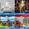 Gliztech Gazebo Fan Outdoor Hanging with Light, Patio Plug in
