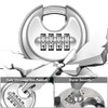 mizikuu Round Shackle Lock, 70 mm Padlock with Combination Code,