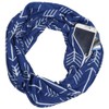 Womens Flecha Patterned infinity bufanda con cierre bolsillo, verano moda
