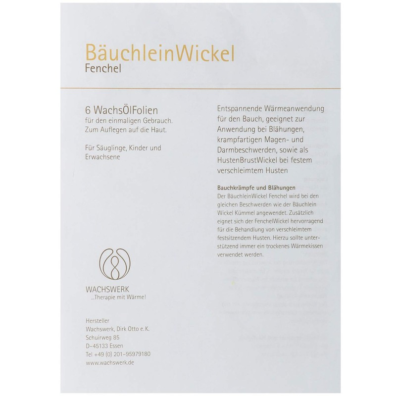 Wachswerk Belly Wrap Fennel 2% Pack of 6
