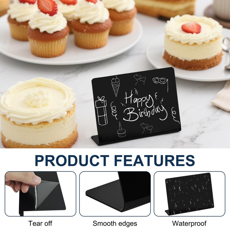 Aramanara 50 Pcs Mini Chalkboard Signs for Labeling, 10 x