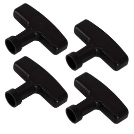JUGUTA Pack of 4 recoil starter pull handle, motor starter handle, black, recoil starter handle, generator, lawn mower, trimmer, chainsaw, pull handle for chainsaws, lawn mowers