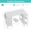 Lufeiya White L Shaped Computer Desk with Drawers & Storage