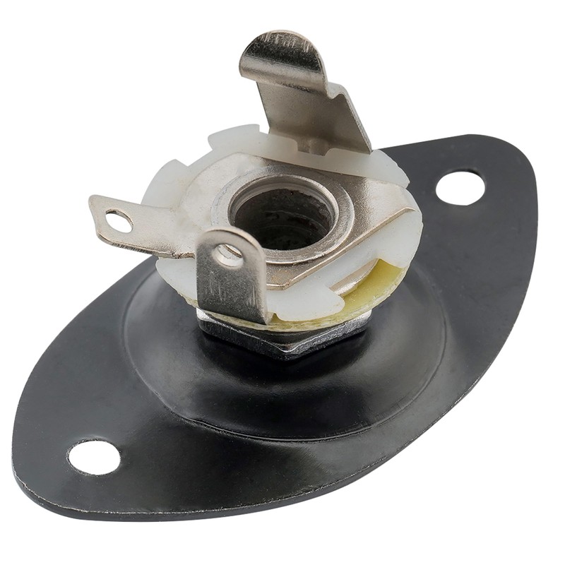 Musiclily 6.35mm Oval Guitar Loaded Jack Socket Plate for Electric