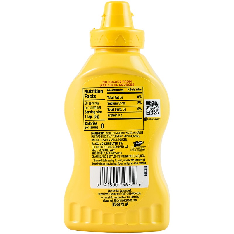 French's Classic Yellow Mustard Squeeze Bottle, 12 oz