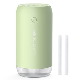 KQLKJ Portable Mini Humidifier, 350ml Small Cool Mist Humidifier for Plants, USB Personal Desktop Humidifier for Bedroom Car Office Travel with Auto Shut-Off & 2 Mist Modes (Green)