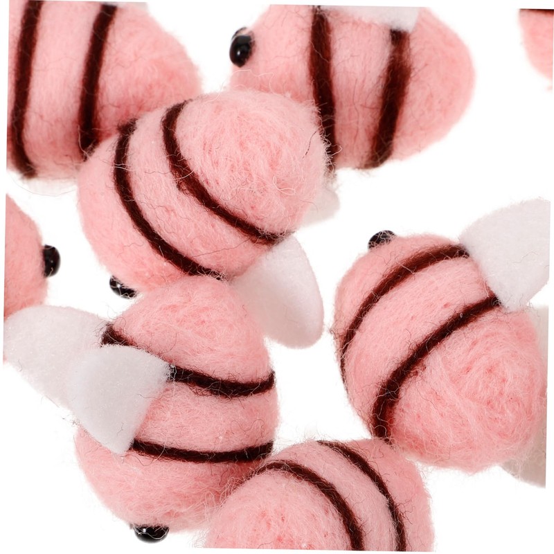 DOITOOL 10Pcs Adorable Felt Bees for Crafts DIY Birthday Party