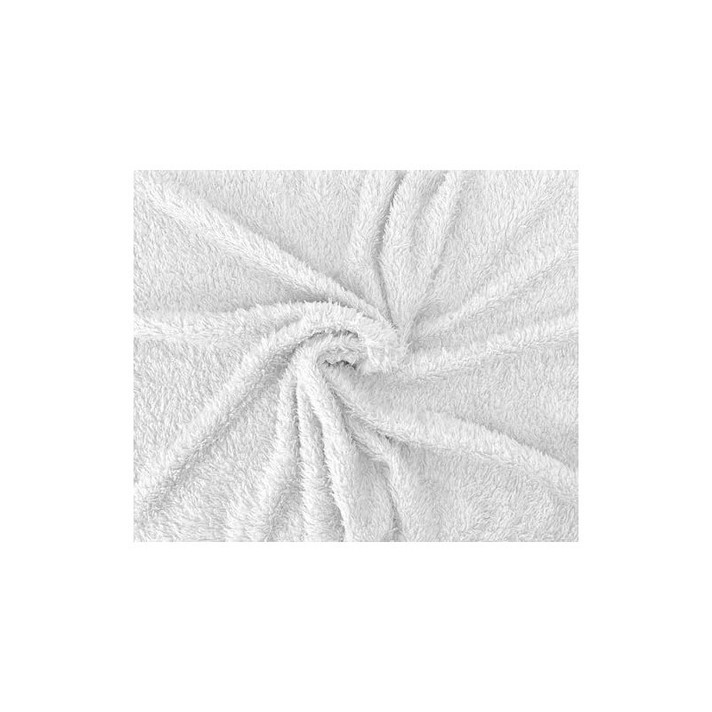 John Aird Teddy Fleece Cozy Bed Sofa Throw Blanket (White,