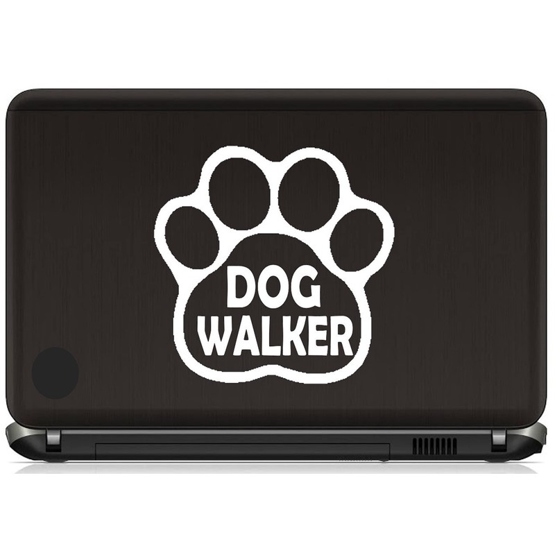 Dog Walker Paw Decal Sticker for Car Window 5 Inch