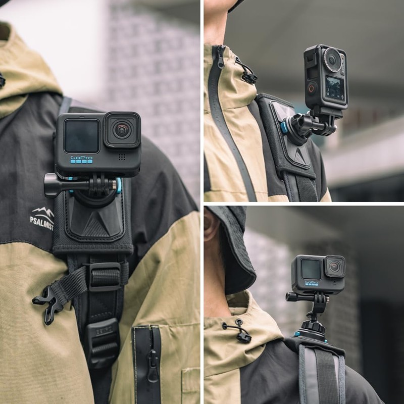 SUREWO Magnetic Quick Release Backpack Mount, 360° Backpack Shoulder Strap