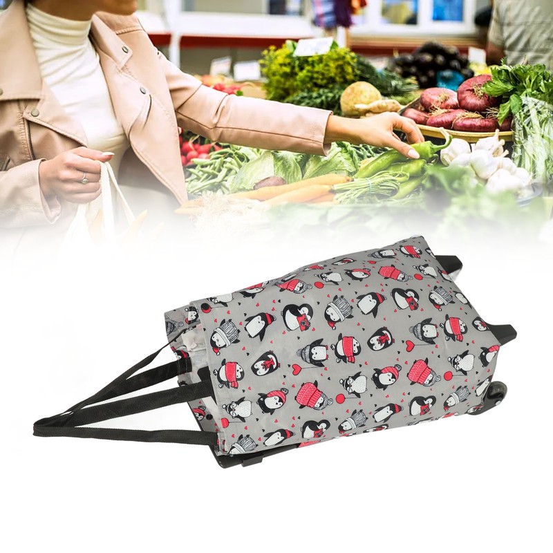 Household Portable Foldable Shopping Cart Utility Grocery Cart Large Elderly
