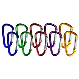 10 Pcs Carabiner Colorful Multi Color Keychain Small Type