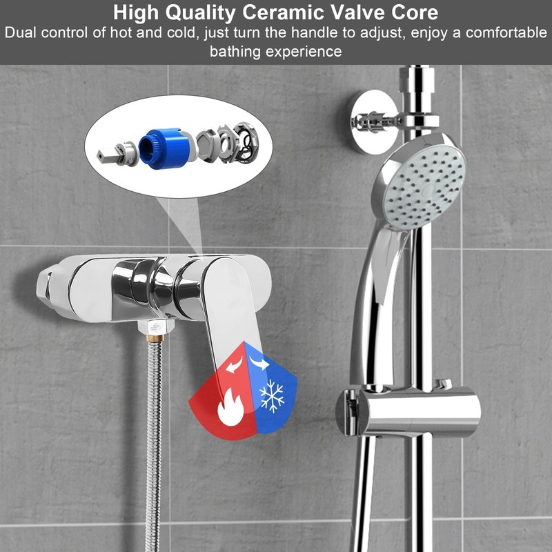 Shower Mixer Tap Single Lever Shower Silver Mixer Tap Shower