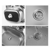 RV Sink Drain Connector Right Angle Space Saving Stainless Steel