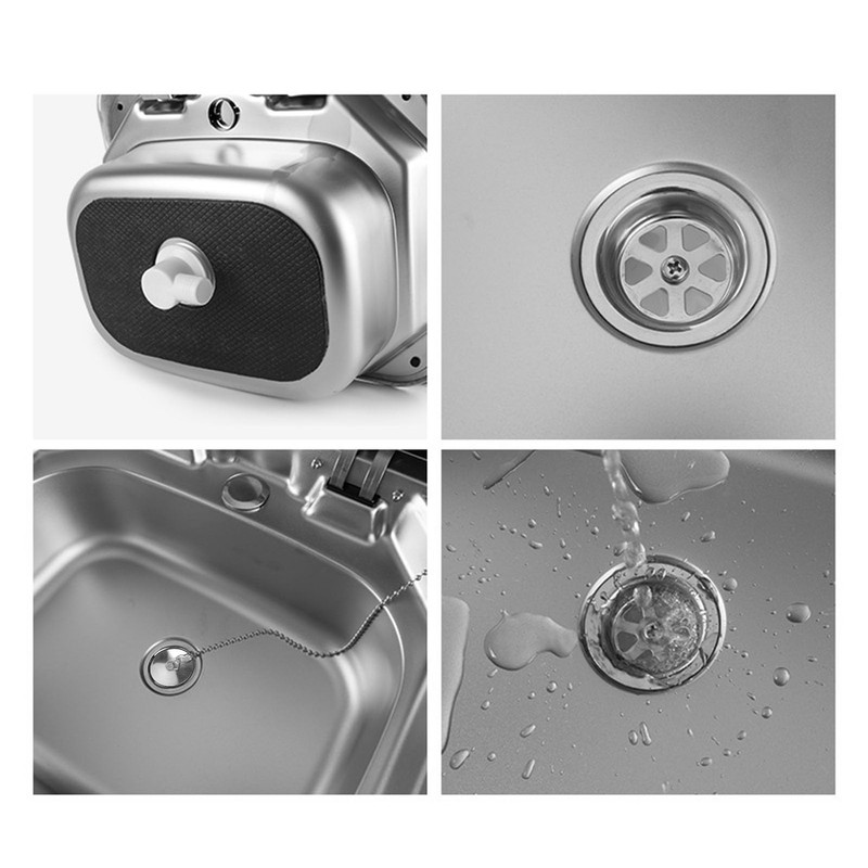 RV Sink Drain Connector Right Angle Space Saving Stainless Steel