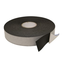 JVCC Polyethylene Foam Tape [Double-Sided, Closed Cell, 1/16 inch thick] (DC-PEF06A): 2 in. (48mm actual) x 36 yds. x 1/16 in. thick (Black)