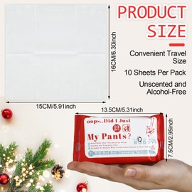 Timgle 4 Pack Funny Shart Butt Wet Wipes Christmas Novelty Wet Wipes Gag Gift for Adult Humor Wet Wipe Disposable Moist Towelettes for Friends or Family