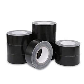 Lichamp 17 mil Thickened Duct Tape, Black Duct Tape Heavy Duty Waterproof Bulk 10 Multi Pack, 2 inch x 25 Yard x 17 mil Per Roll, B210BK