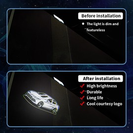 2 PCS LED Car Door Logo Lights Compatible for Camry XV70 Hybrid XLE June 2017 - April 2024 Courtesy Projector Laser Welcome Light Puddle Lamp Easy Installation Car Accessories (2020)
