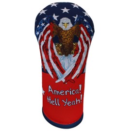 America! Hell Yeah! Fairway Club Headcover Handmade by BeeJos