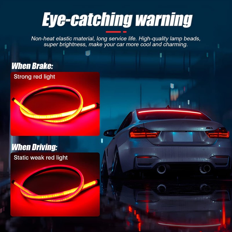 Car LED Brake LED Strip Light, 35inch 144LED DC12V High