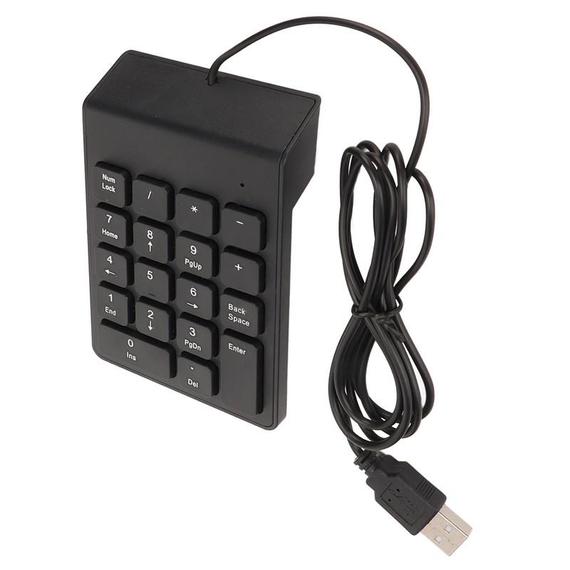 Wired Number Pad 18 Keys Ergonomic USB Plug and Play