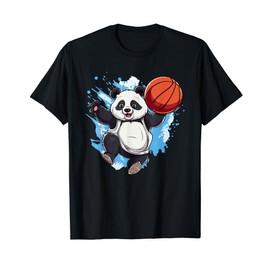 Panda Basketball Player Outfit Slam Dunk For Men Boys T-Shirt