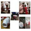 PVC Ball Valve, 20/25/32/40/50/63/75mm Inner Diameter Red Anti-Slip Steel Handle