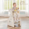 Welnow Toddler Kitchen Step Stool Helper, 3-in-1 Adjustable Kids Learning