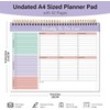 Weekly To Do List Notepad with 52 Undated Sheets（8.5"×11"）- Undated