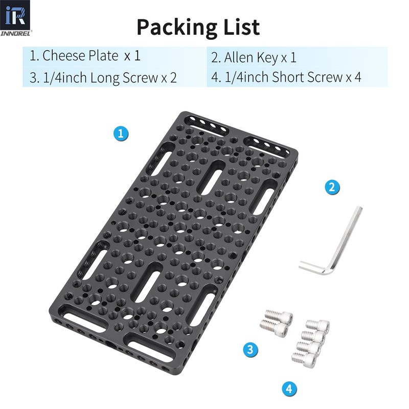INNOREL Cheese Plate Multipurpose Camera Bracket DIY Tripod Accessory Universal