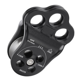 Polea Escaladora de Enganche 30KN, Equipo de Rescate para Arbolistas, Polea de Doble Rodamiento, Aparejo y Acarreo para Trepar árboles