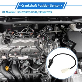 VekAuto 1 Stk. Kurbelwellenpositionssensor für VOLVO V70 2.0 1995-2000 Robustes Metall Kunststoff Schwarz Weiß Motor Kurbel CKP Sensor