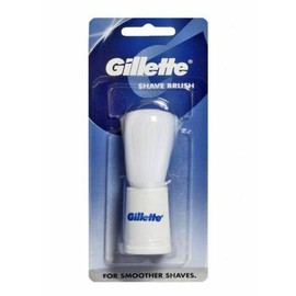 Gillette Shaving Shave Brush White comfortable grip white handle longer bristles