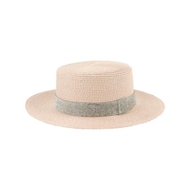 TOP HEADWEAR Paper Braid Top hat w/Stone Strip - Pink