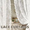CtiUjdx 2 Panels Lace Curtains, Net Curtains for Windows with