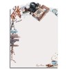 Lissom Design Diecut Sticky Notepad, 4.5 x 4.38-inches, Traveler