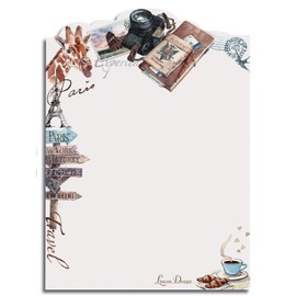 Lissom Design Diecut Sticky Notepad, 4.5 x 4.38-inches, Traveler
