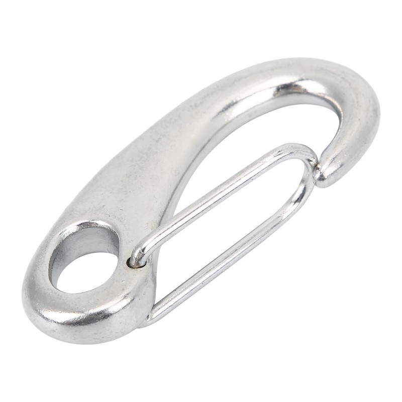 10pcs 50mm Heavy Duty Snap Rope Hook Stainless Steel Spring