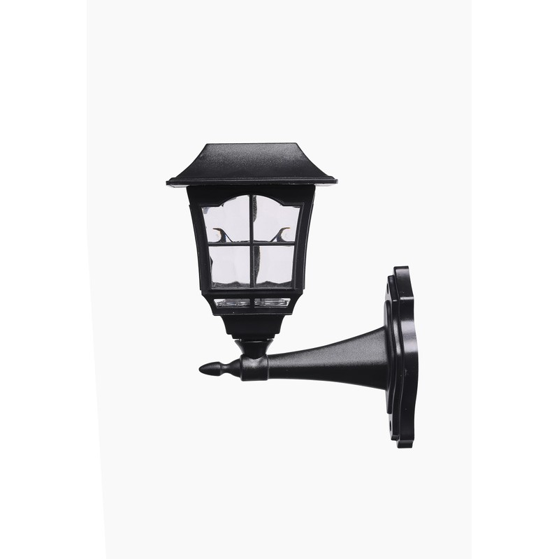 pathscapes W58342 4pk Black Solar Wall Light