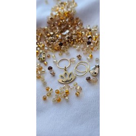 Beaditwearitloveit Rhinestone Loc Sprinkle Beads Mix, Bling Braid Jewelry Dreadlock Accessories, 8/0 Dread Sprinkle Beads, Loc Jewelry (Deep Autumn)