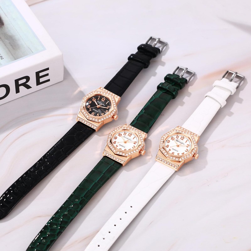 腕時計 レディース レザー アナログ 防水: 可愛い おしゃれ 革ベルト表示 クォーツ腕時計 ファッションウォッチ