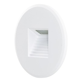 Oley Leuchten® Luma Stair Light, 230 V, Dimmable, IP54, Flush-Mounted Box, Outdoor, Indoor, Round, White