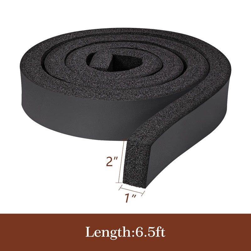 Yotache Open Cell Foam Air Conditioner Insulation Seal Strip 2"x1",