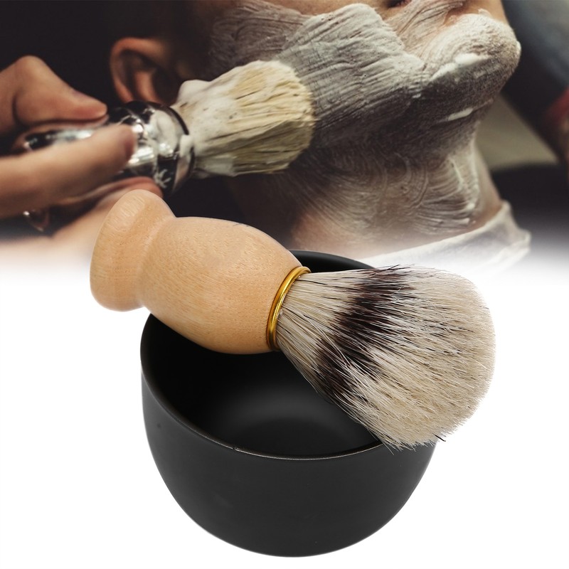 2pcs / Set Shaving Soap Bowl Shaving Brush Beard Brush