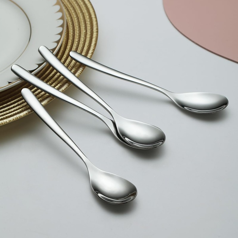 Kyraton Teaspoons 12 Pieces, 14cm Stainless Steel Tea Spoons, Ice