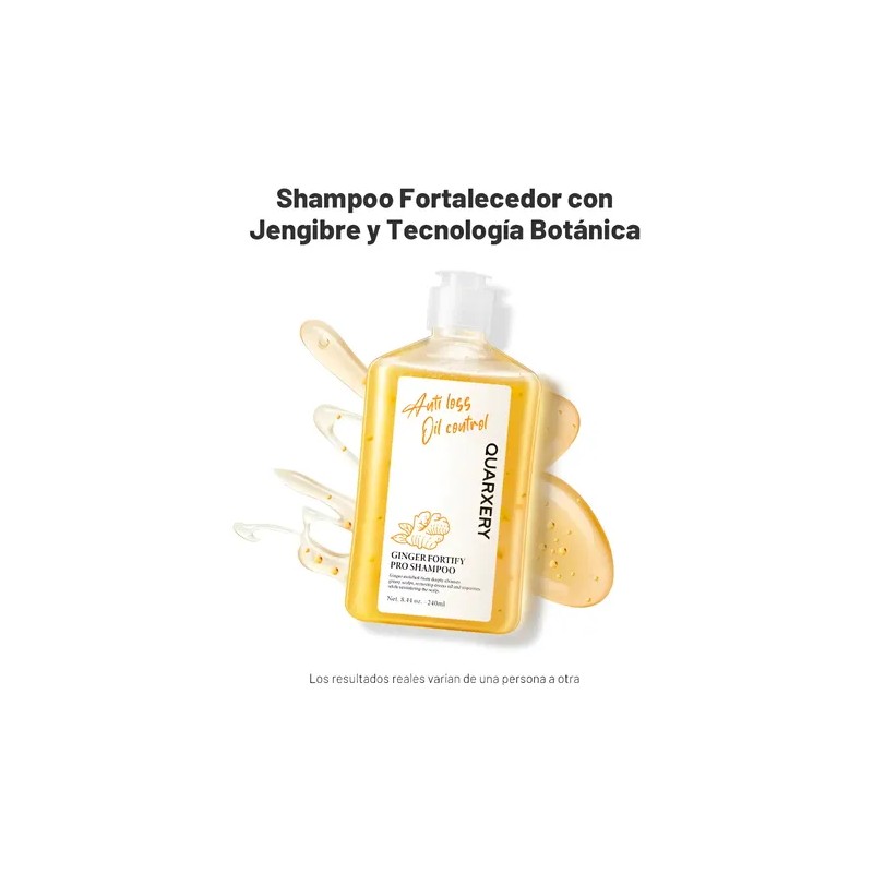 Champú Anticaída Quarxery Shampoo De Jengibre 240 Ml
