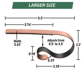 Esjay Christmas Stocking Holder for Fireplace, Set of 4 Stocking Hangers and a Double-Sided Nano Tape, Adjustable Non-Slip Mantle Stocking Hooks(Red Bronze)