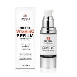 MAVENI Super Vitamin C Serum for Women over 70 With Hyaluronic Acid, Reduce Wrinkle, Hydrates, Firms, Lifts, Anti Aging Serum for Dark Spots, Wrinkles, DullSkin, 1 fl.oz.