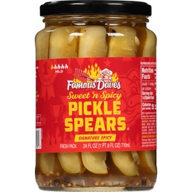 Famous Dave's - 1 pck Sweet n' Spicy Pickle Spears (24 oz.)